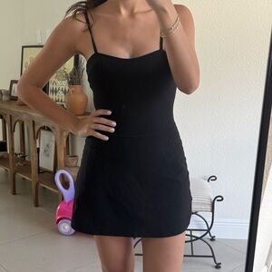 Black Spaghetti Strap Mini Dress - Classic Women's Dress